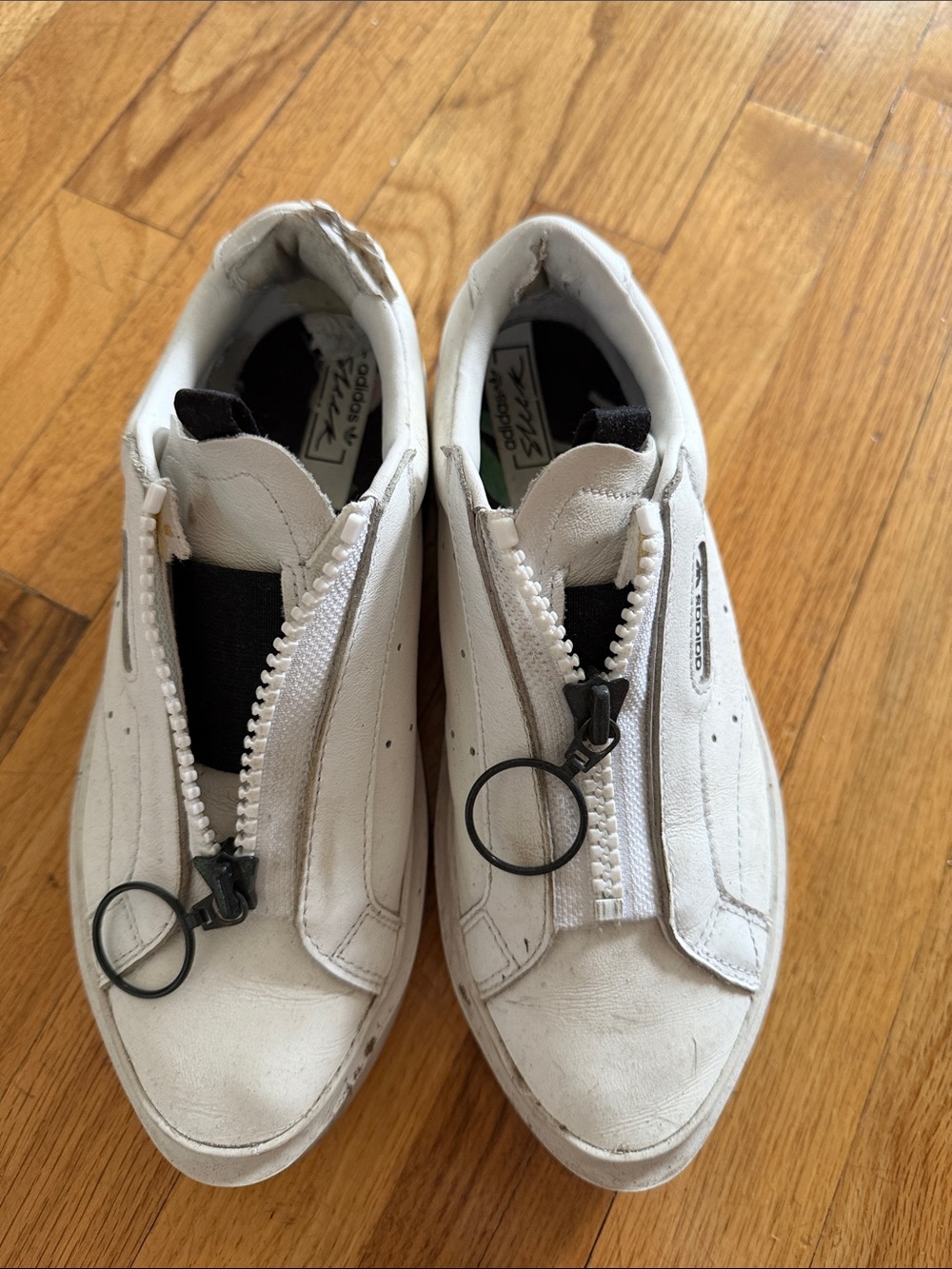 Adidas - white with zipper